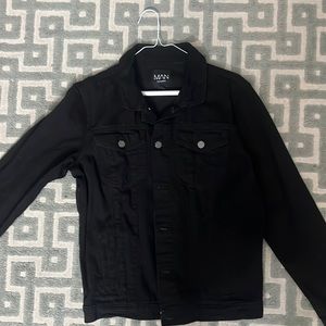 BLACK MAN JEAN JACKET, MODERN, OUTERWEAR, SIZE (M)